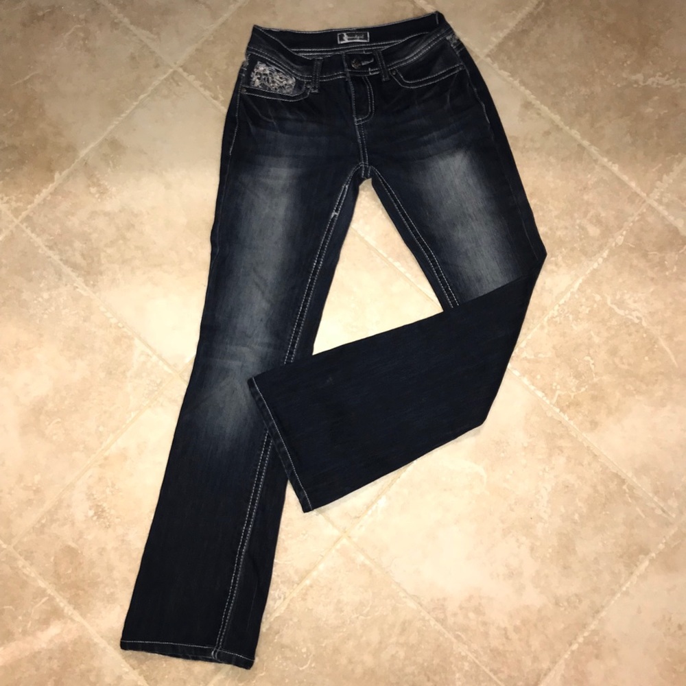 Soundgirl bootcut embellished jeans